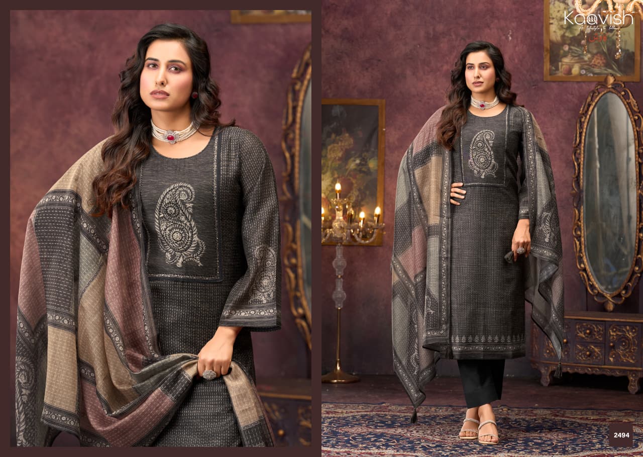Haseen Kaavish Pure Linen Karachi Salwar Suits Supplier