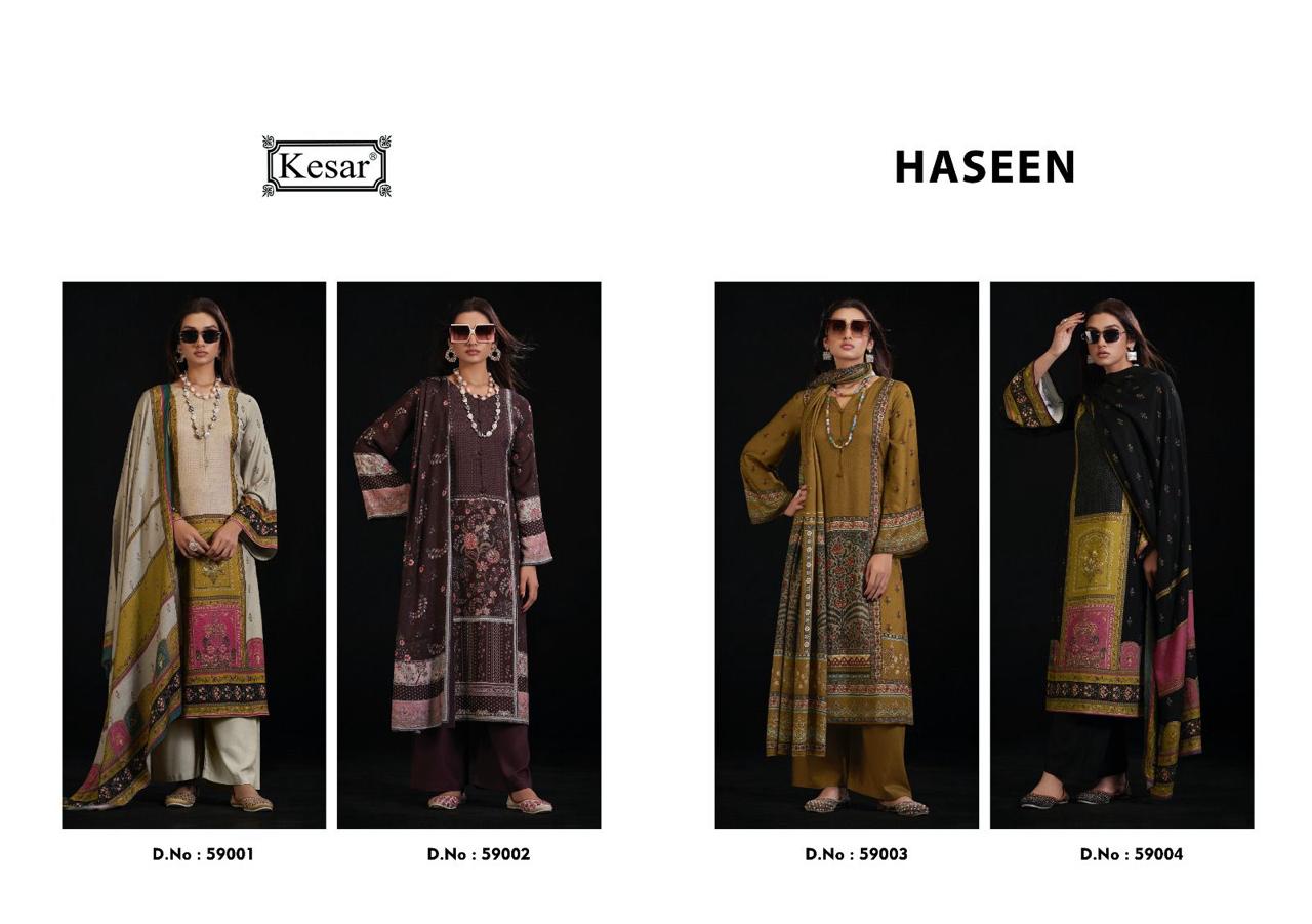 Haseen Kesar Pure Viscose Pashmina Suits Supplier India