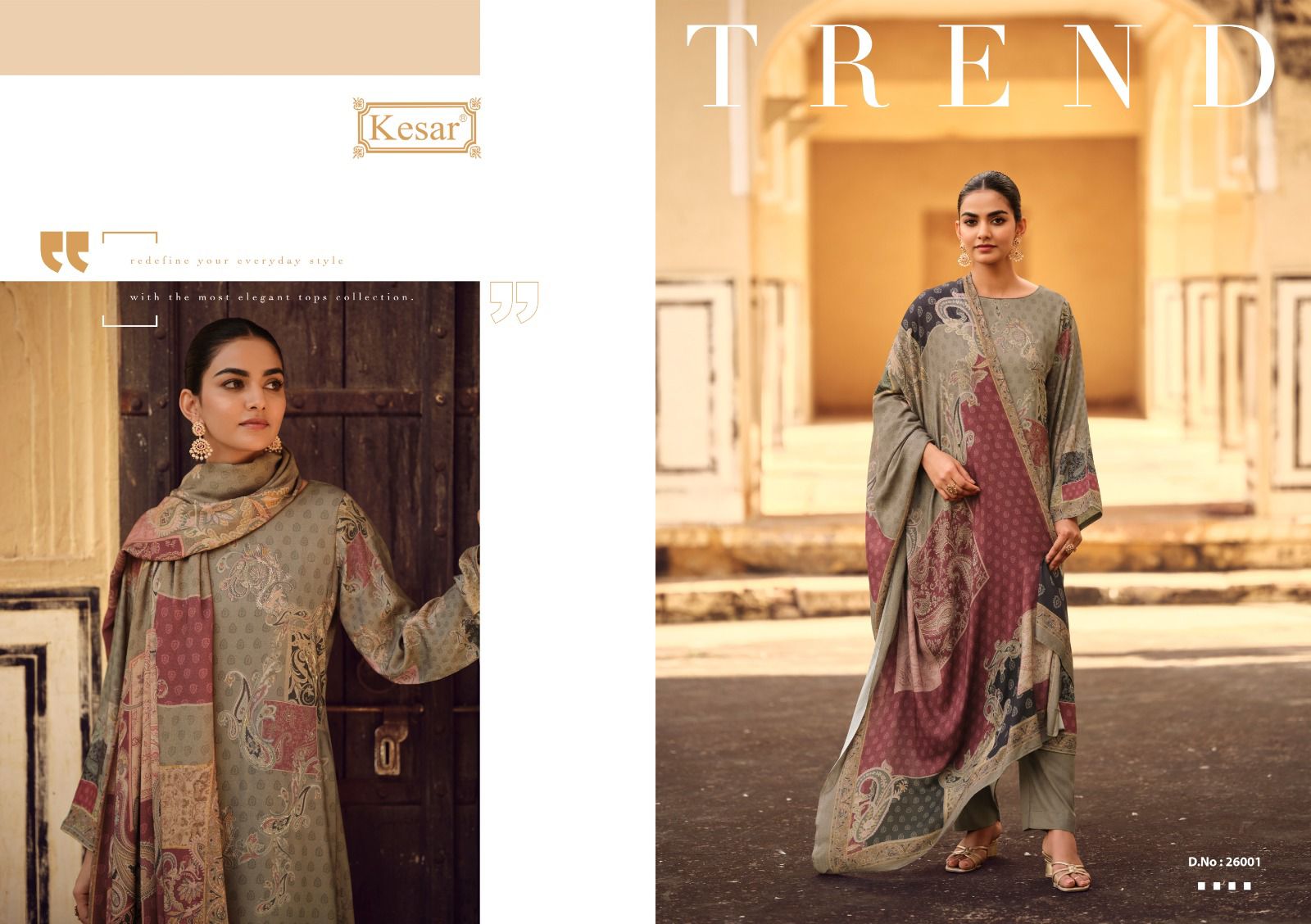 Haseen Kesar Pashmina Suits Supplier Ahmedabad