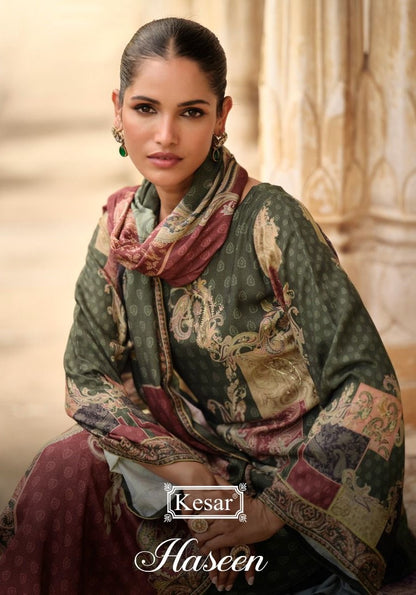 Haseen Kesar Pashmina Suits Supplier Ahmedabad