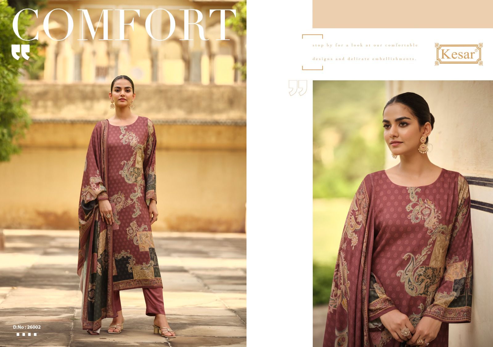 Haseen Kesar Pashmina Suits Supplier Ahmedabad