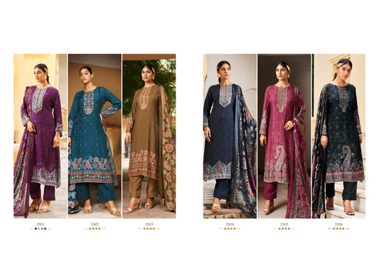 Haseen Rupali Viscose Muslin Pant Style Suits Exporter Ahmedabad