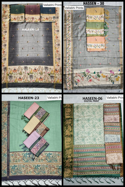 Haseen Vallabhi Prints Mal Mal Sarees Exporter