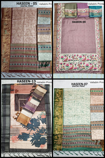 Haseen Vallabhi Prints Mal Mal Sarees Exporter