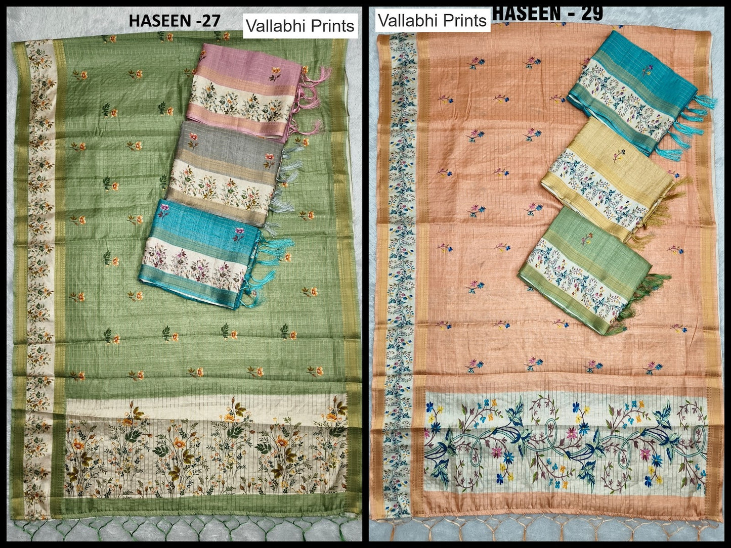 Haseen Vallabhi Prints Mal Mal Sarees Exporter