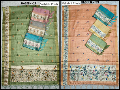 Haseen Vallabhi Prints Mal Mal Sarees Exporter