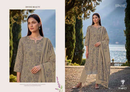 Haseen Vol 11 Simar Viscose Muslin Pant Style Suits Supplier Gujarat