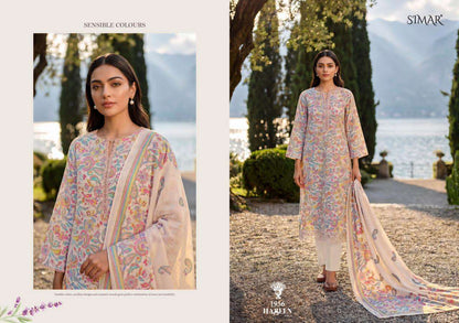 Haseen Vol 11 Simar Viscose Muslin Pant Style Suits Supplier Gujarat