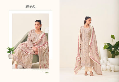 Haseen Vol 6 Simar Pure Viscose Muslin Pant Style Suits Wholesale Price