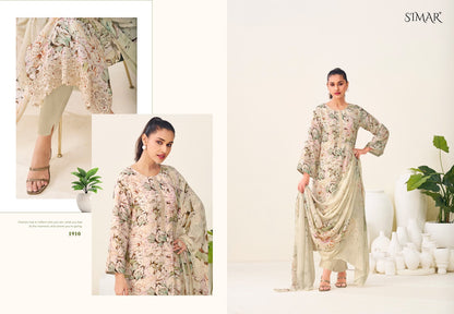 Haseen Vol 6 Simar Pure Viscose Muslin Pant Style Suits Wholesale Price