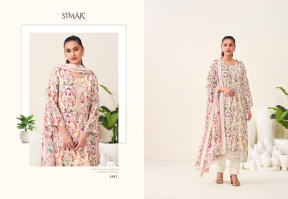 Haseen Vol 6 Simar Pure Viscose Muslin Pant Style Suits Wholesale Price