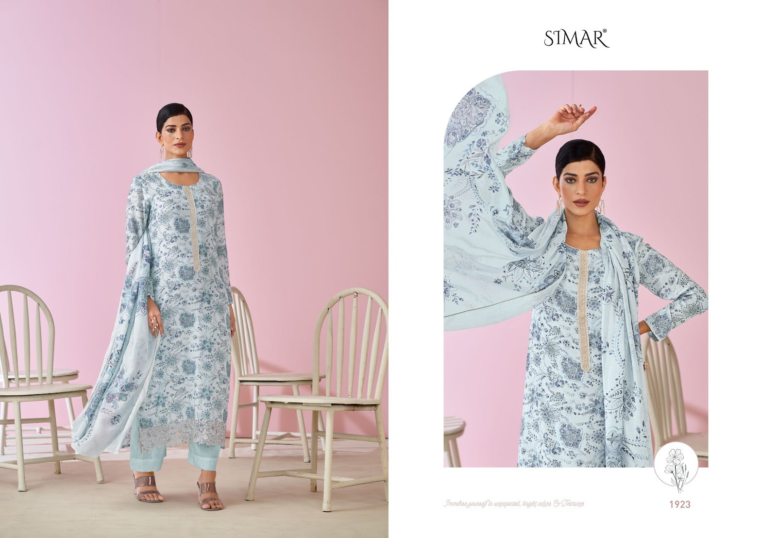 Haseen Vol 7 Simar Pure Viscose Pant Style Suits Wholesale