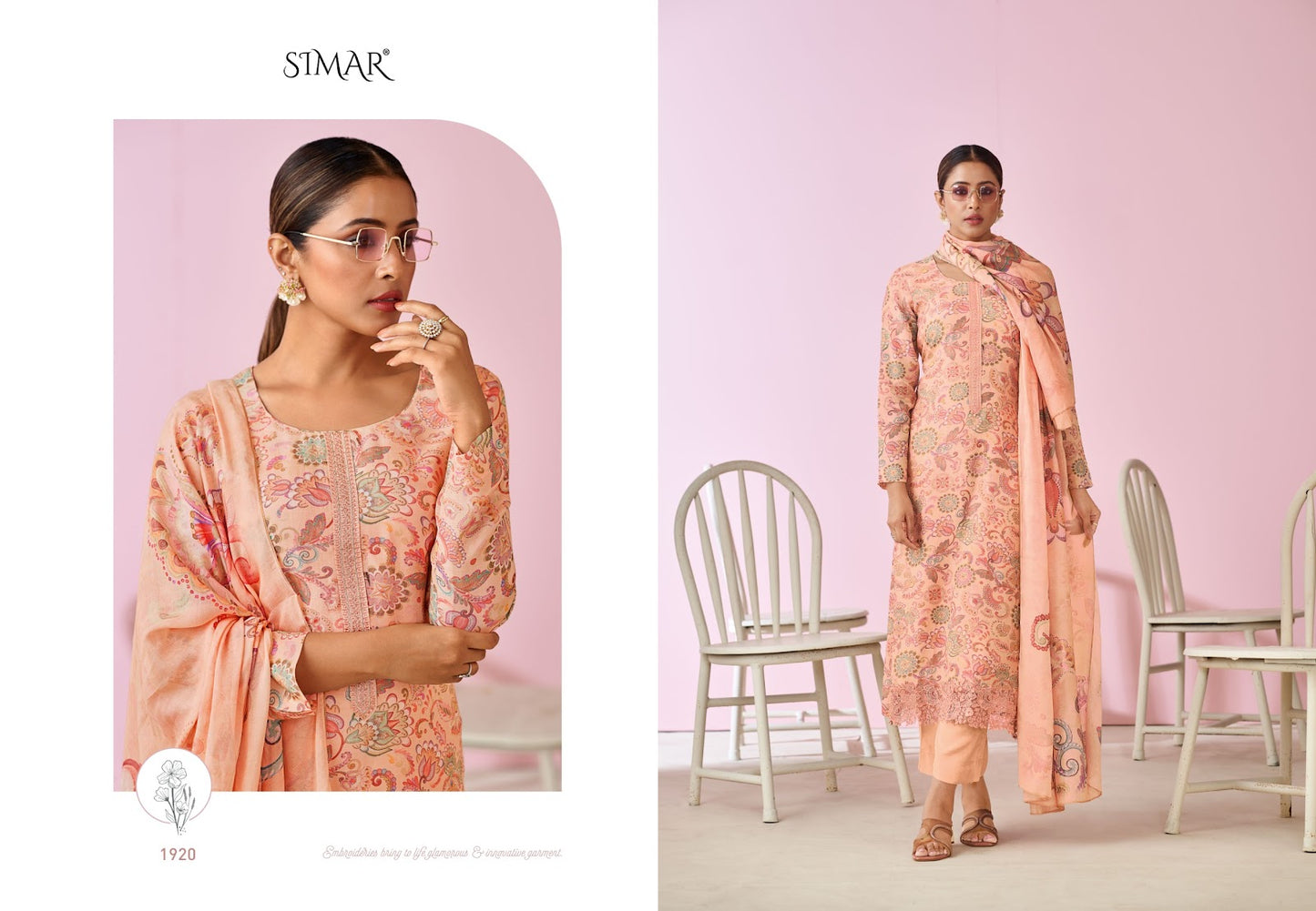 Haseen Vol 7 Simar Pure Viscose Pant Style Suits Wholesale