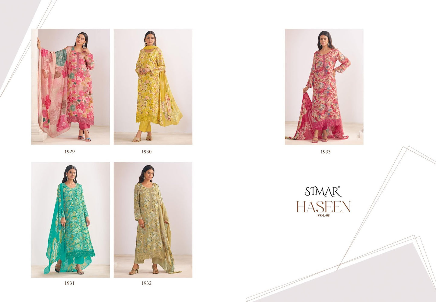 Haseen Vol 8 Simar Pure Viscose Pant Style Suits Manufacturer Gujarat