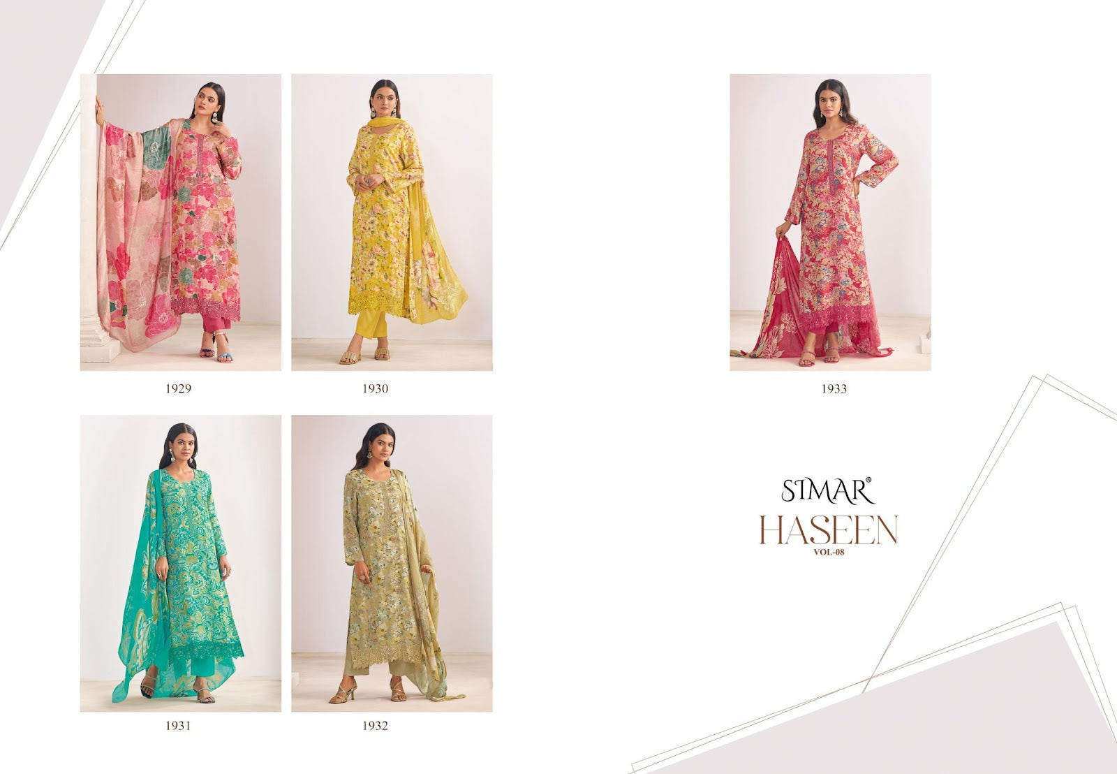 Haseen Vol 8 Simar Pure Viscose Pant Style Suits Manufacturer Gujarat