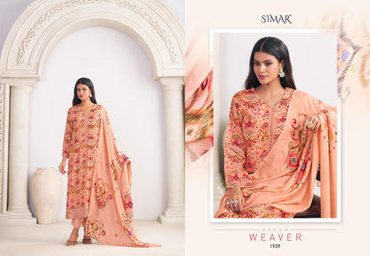 Haseen Vol 9 Simar Viscose Muslin Pant Style Suits Wholesale Price