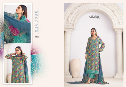 Haseen Vol 9 Simar Viscose Muslin Pant Style Suits Wholesale Price