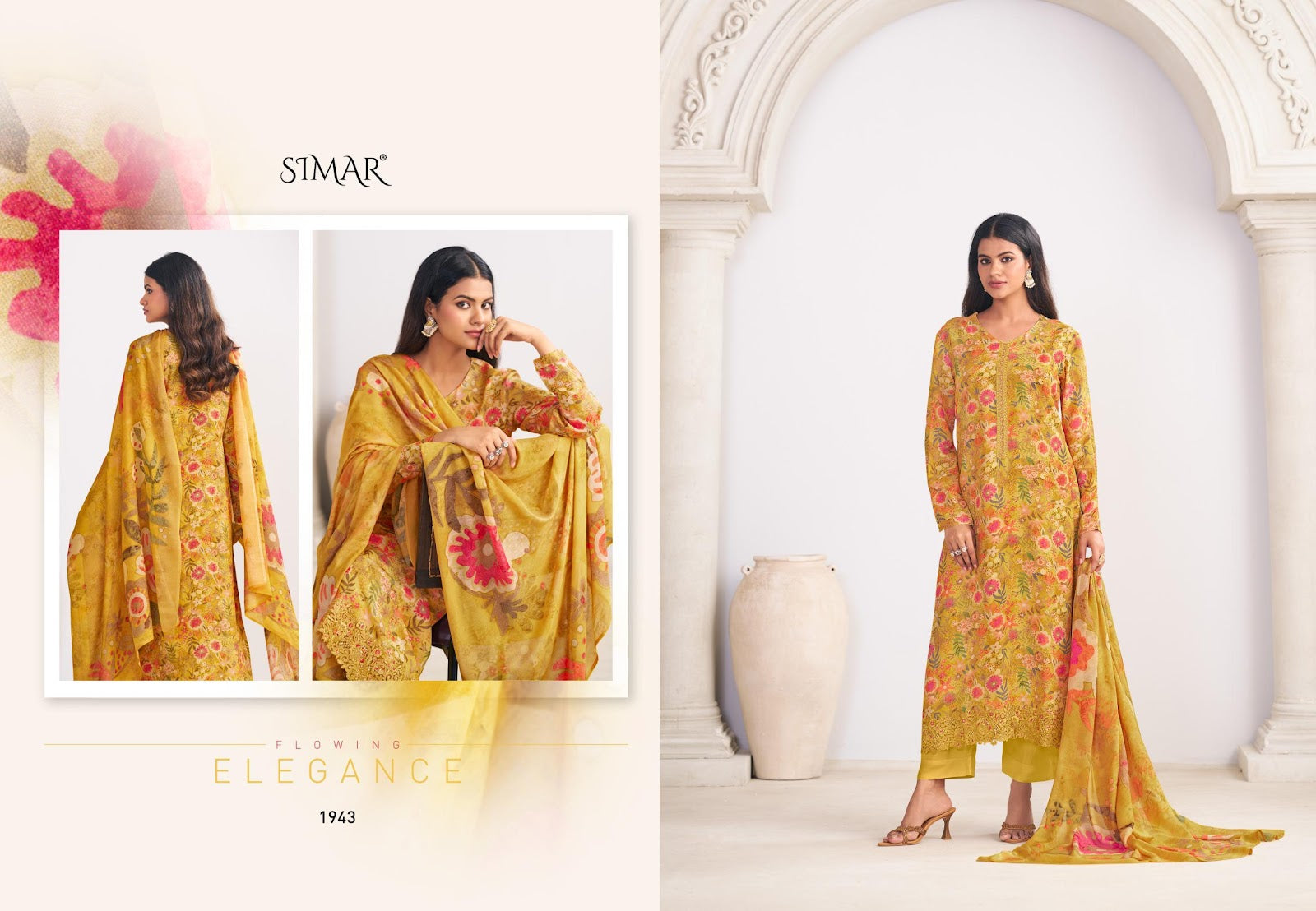 Haseen Vol 9 Simar Viscose Muslin Pant Style Suits Wholesale Price