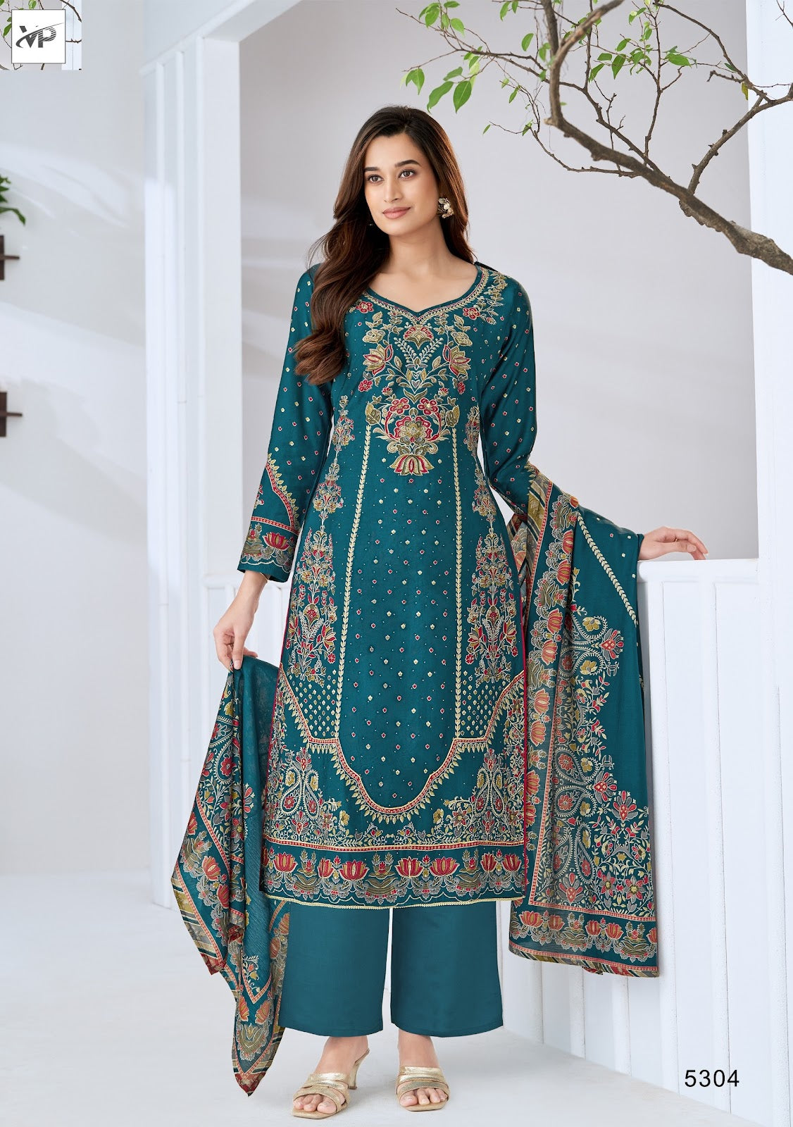 Haseen Vp Brand Muslin Karachi Salwar Suits Wholesale Rate