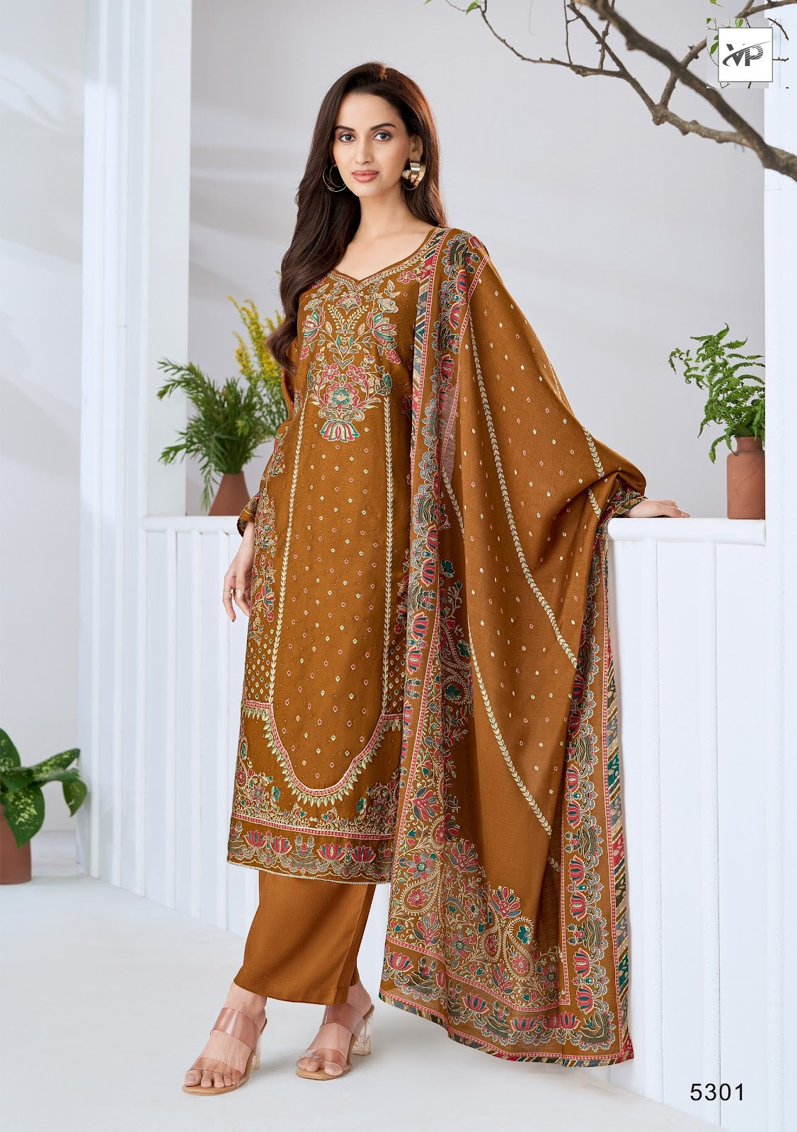 Haseen Vp Brand Muslin Karachi Salwar Suits Wholesale Rate