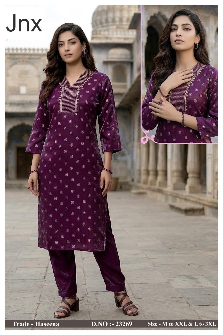 Haseena Jnx Roman Kurti Pant Set Exporter India