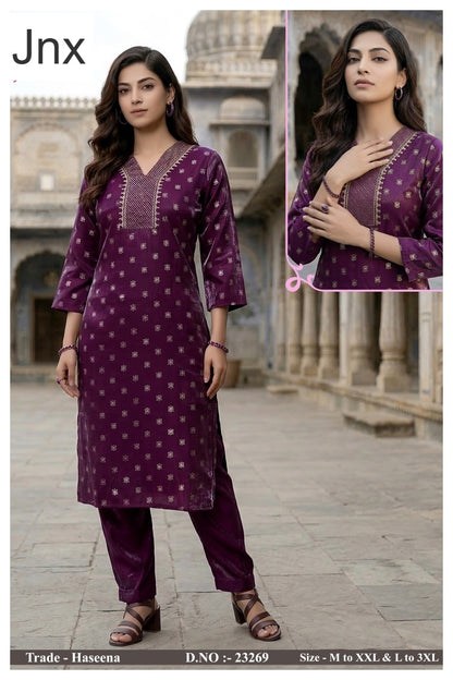 Haseena Jnx Roman Kurti Pant Set Exporter India