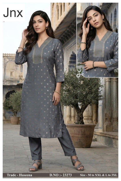 Haseena Jnx Roman Kurti Pant Set Exporter India