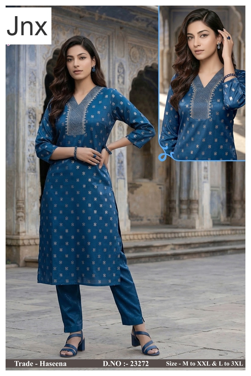 Haseena Jnx Roman Kurti Pant Set Exporter India