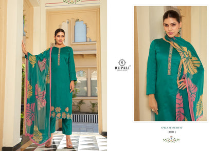 Haseena Rupali Jaam Satin Pant Style Suits Exporter