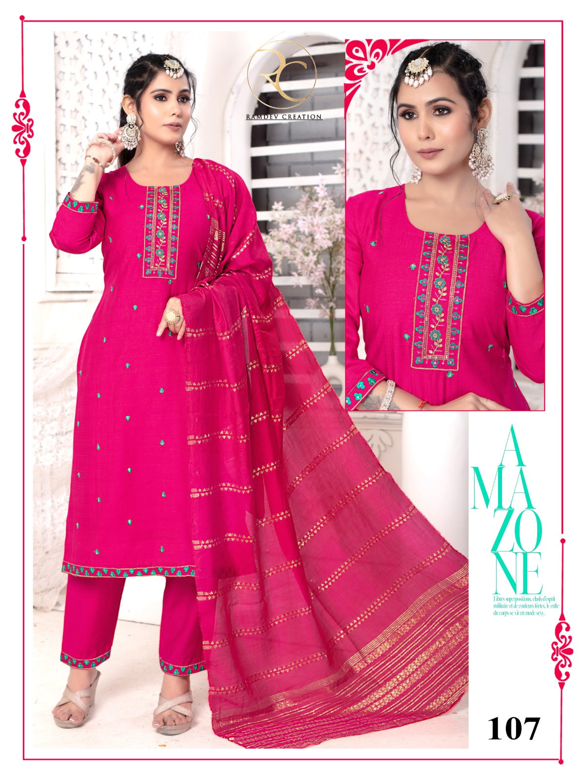 Haseena Vol 1 Ramdev Creation Silk Readymade Pant Style Suits Exporter Gujarat