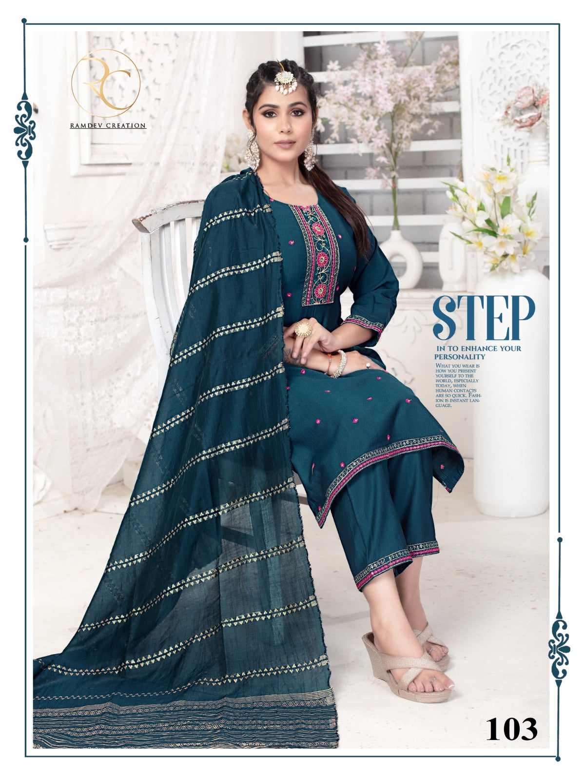 Haseena Vol 1 Ramdev Creation Silk Readymade Pant Style Suits Exporter Gujarat