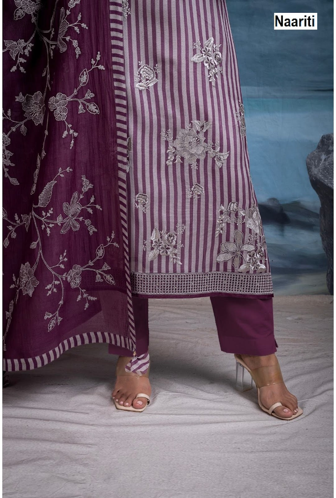 Haseer 2733 Naariti Mul Chanderi Pant Style Suits Exporter Gujarat