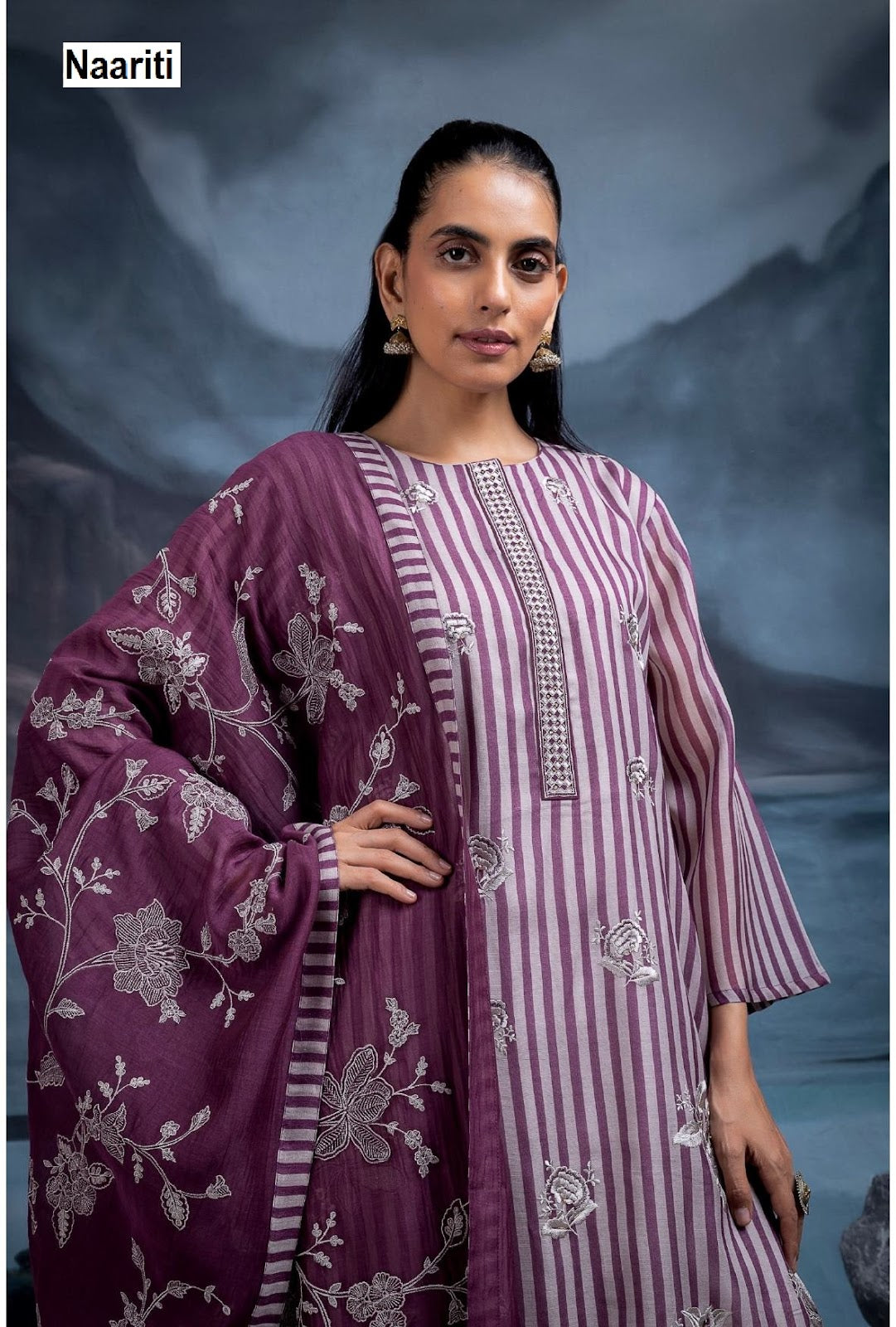 Haseer 2733 Naariti Mul Chanderi Pant Style Suits Exporter Gujarat