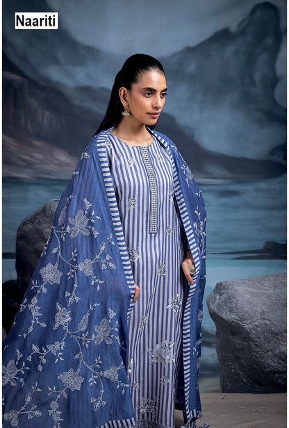 Haseer 2733 Naariti Mul Chanderi Pant Style Suits Exporter Gujarat