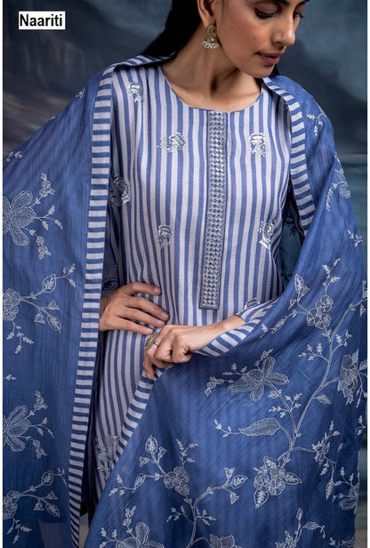 Haseer 2733 Naariti Mul Chanderi Pant Style Suits Exporter Gujarat