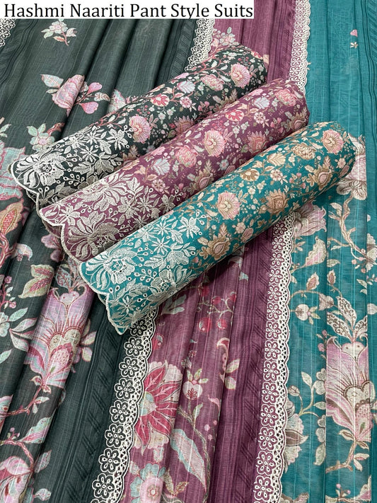 Hashmi Naariti Linen Pant Style Suits Supplier Gujarat