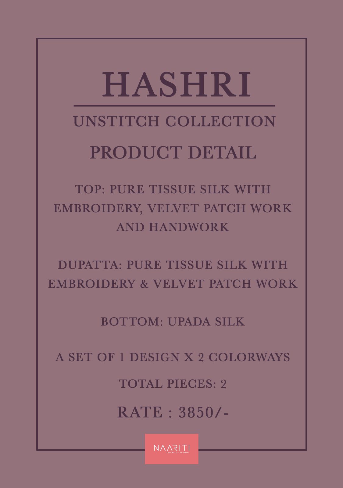Hashri Naariti Pant Style Suits Wholesaler India