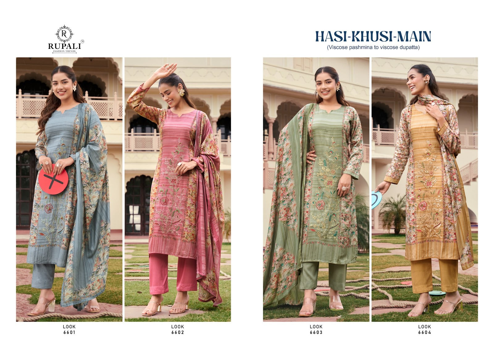 Hasi Khusi Mein Rupali Pashmina Suits Wholesaler Gujarat