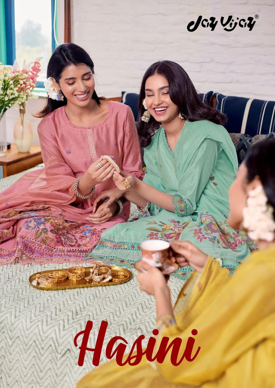 Hasini Jay Vijay South Cotton Pant Style Suits Supplier Gujarat