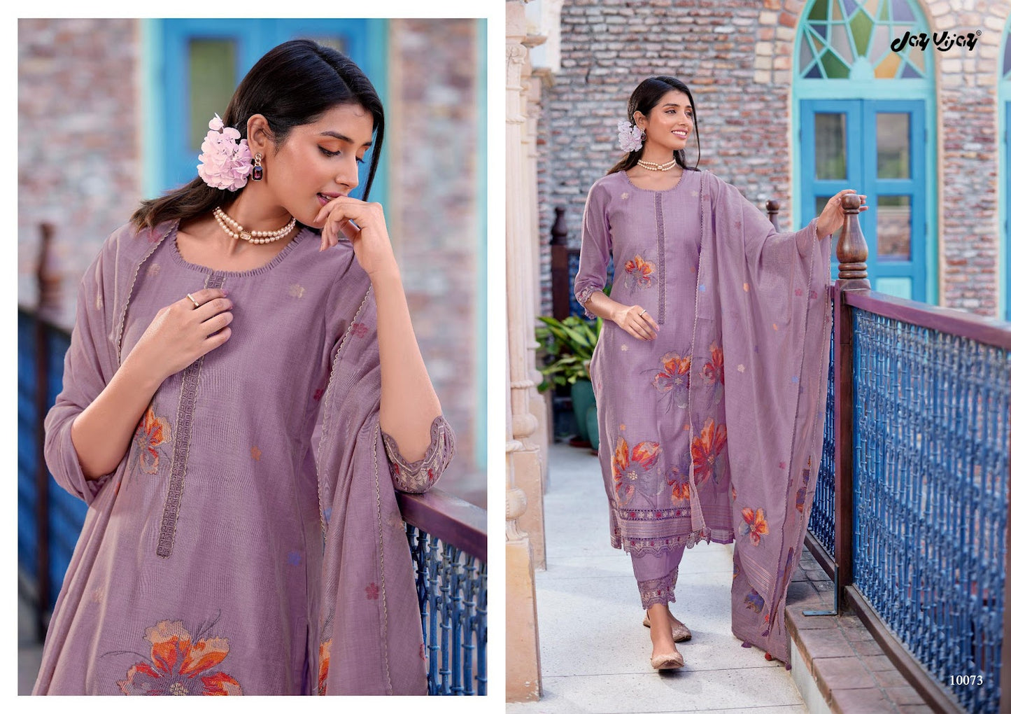 Hasini Jay Vijay South Cotton Pant Style Suits Supplier Gujarat
