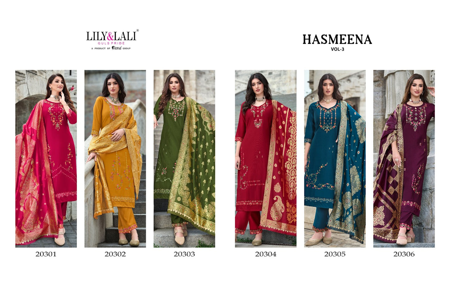 Hasmeena Vol 3 Lily Lali Viscose Readymade Pant Style Suits Wholesale Rate