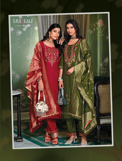 Hasmeena Vol 5 Lily Lali Viscose Readymade Pant Style Suits Wholesale