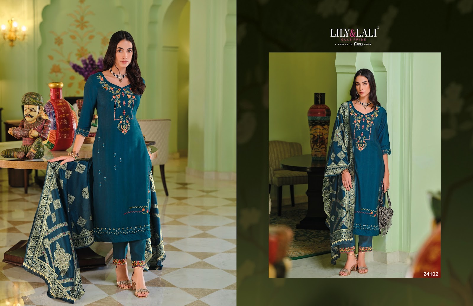 Hasmeena Vol 5 Lily Lali Viscose Readymade Pant Style Suits Wholesale
