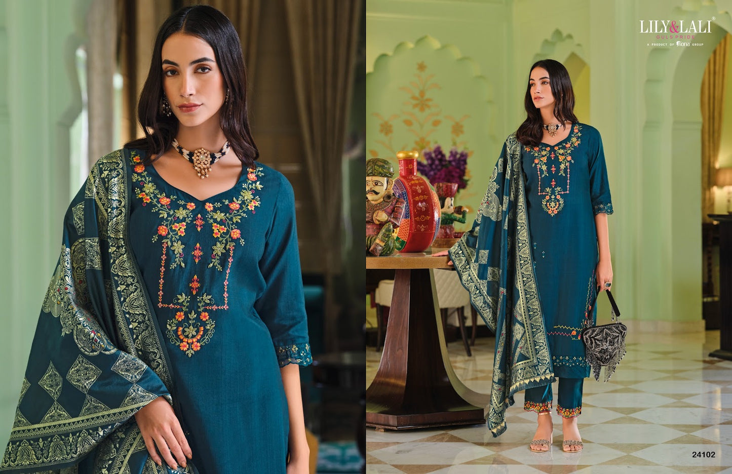 Hasmeena Vol 5 Lily Lali Viscose Readymade Pant Style Suits Wholesale
