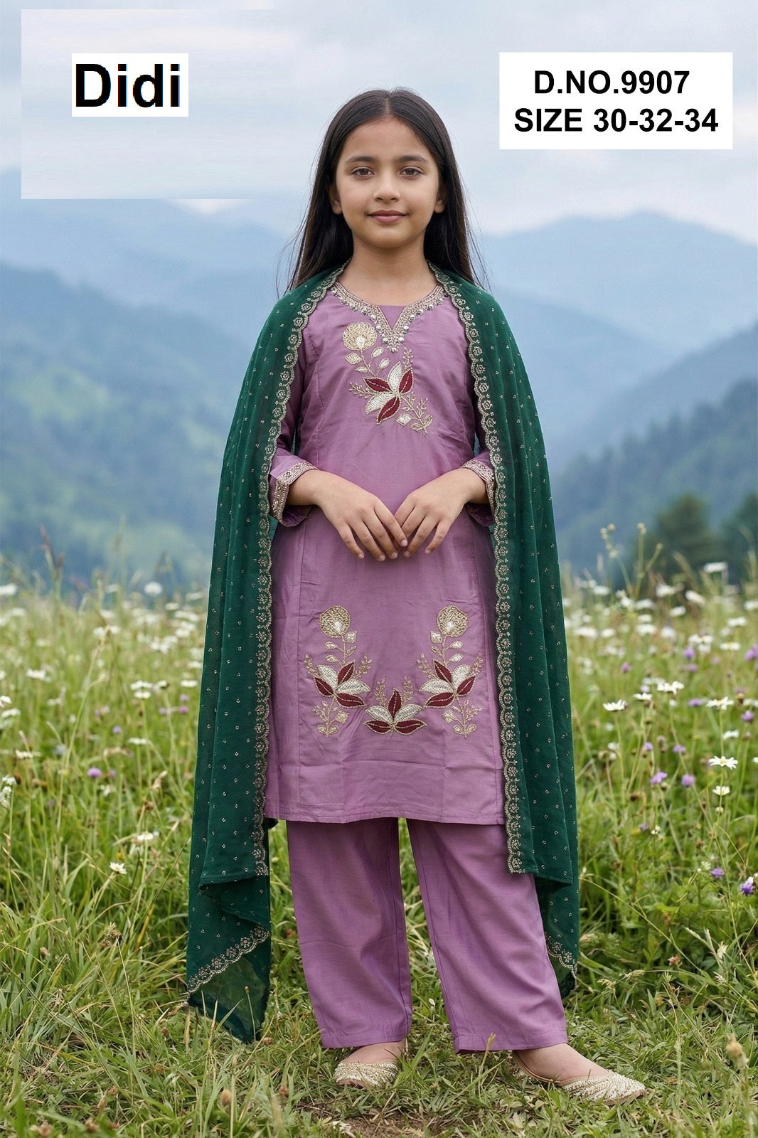 Hasrat Dn 9907 Didi Vichitra Silk Girls Readymade Pant Suits Wholesaler