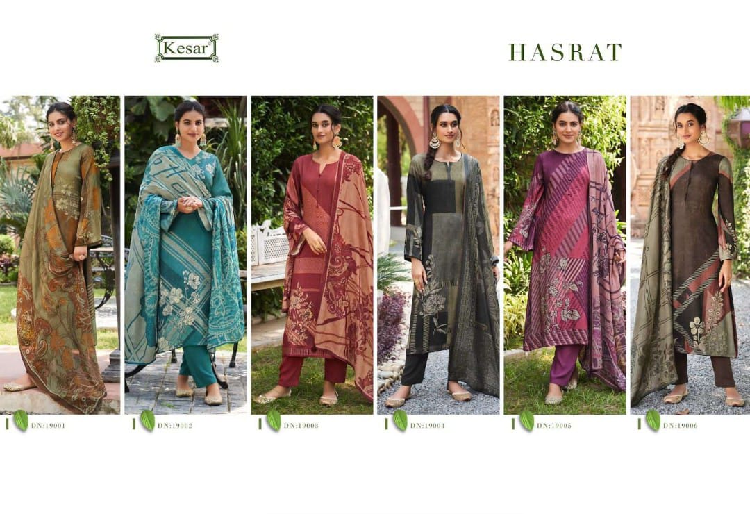 Hasrat Kesar Pure Viscose Pashmina Suits Wholesale Price