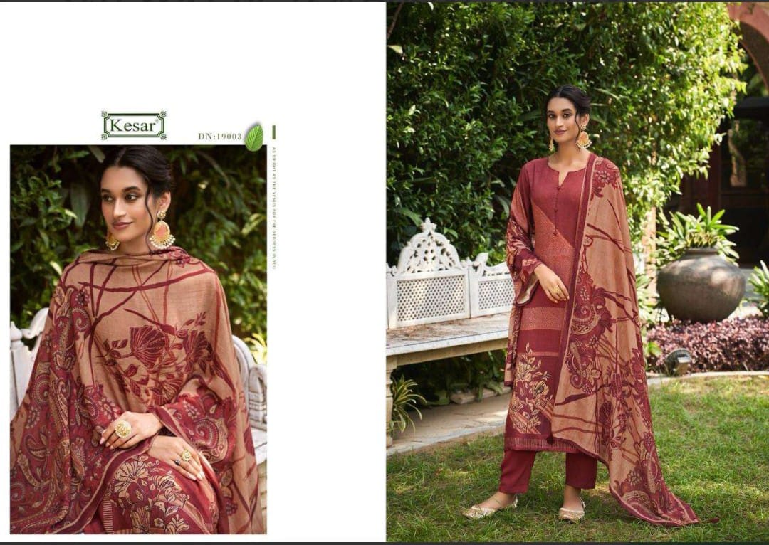 Hasrat Kesar Pure Viscose Pashmina Suits Wholesale Price