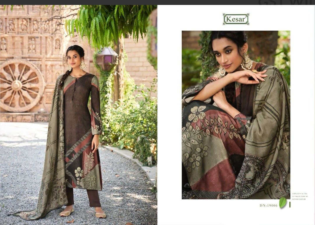 Hasrat Kesar Pure Viscose Pashmina Suits Wholesale Price