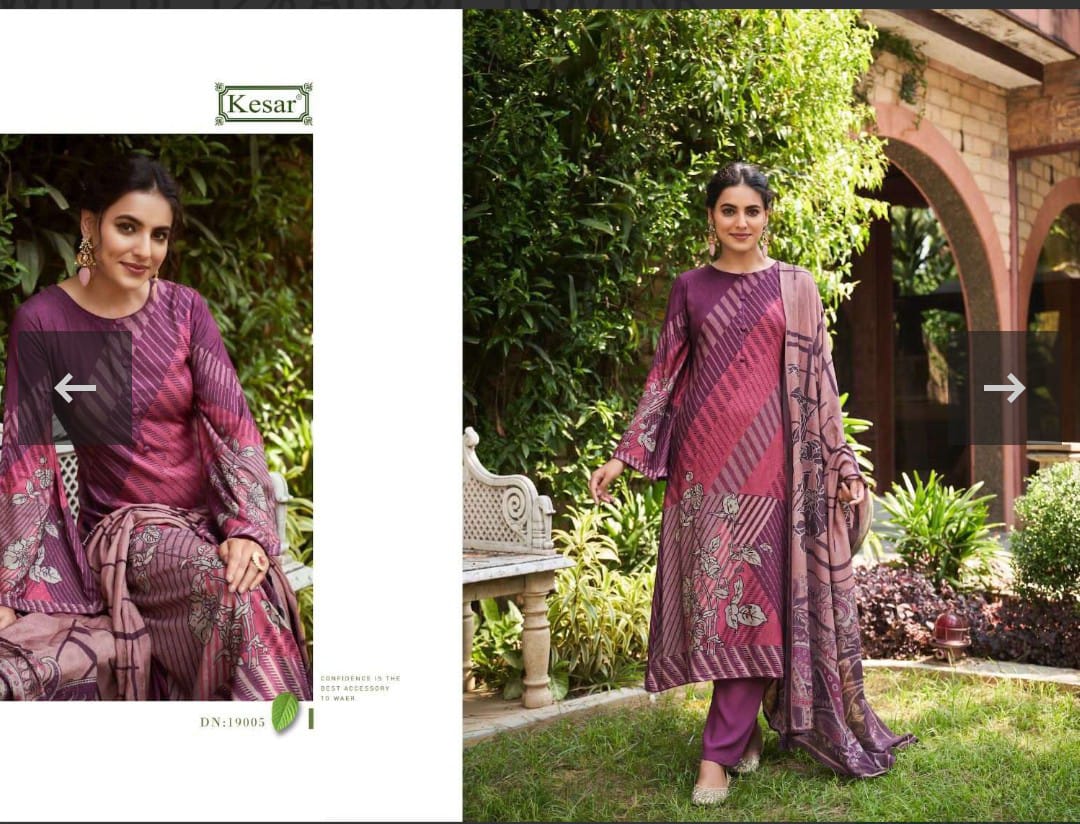 Hasrat Kesar Pure Viscose Pashmina Suits Wholesale Price