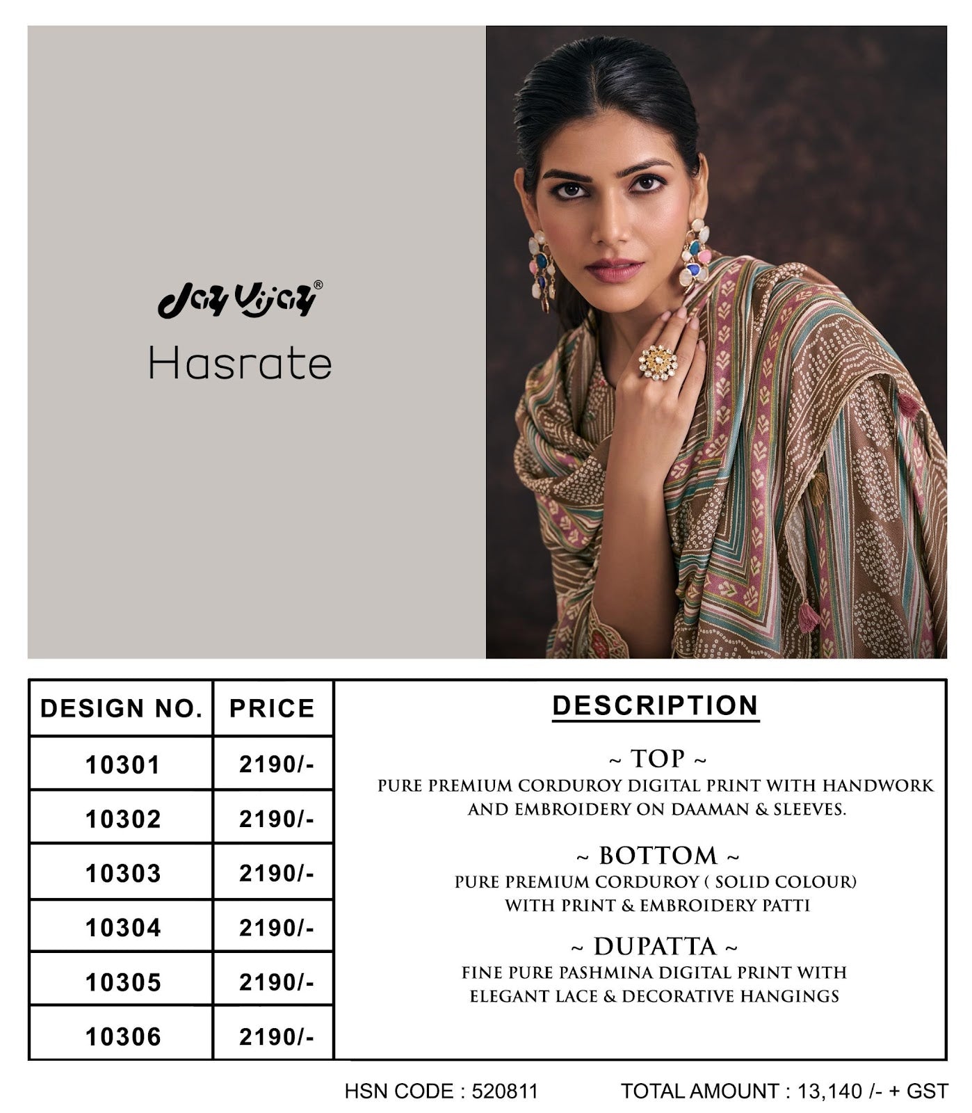 Hasrate Jay Vijay Pant Style Suits Exporter Gujarat